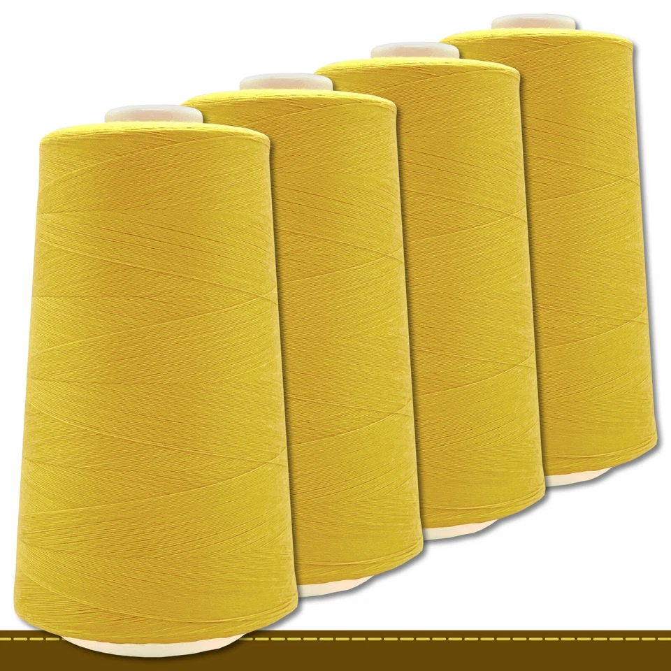 Fil à Coudre Surjet 4 x 100 G 5000 Y (4572 M) Force 50/2 (140) Jaune 140740 - Photo 1/1