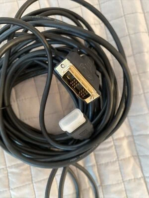 10m Inline Premium HDMI DVI-D Single-Link Kabel 18+1 Stecker schwarz gold - Bild 1 von 3