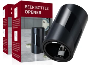 2-Pack Push Down Bottle Opener, Magnetic Cap Catcher, Easy One-Hand Use - Picture 1 of 8