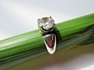 Erhabener Ring Silber 925 Silber - Stein Quarz ? Größe 57 - Bild 1 von 5