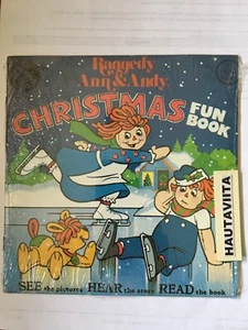 Raggedy Ann + Andy Christmas Fun Book Record 1981 Sealed Condition See Hear Read - Picture 1 of 2