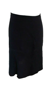 "Next" Fit & Flare Black Linen Skirt, Size UK 14 Smart Work Wear Top Stitching - Picture 1 of 10