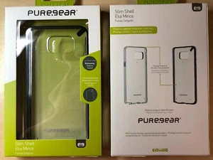 2X NEW PureGear Slim Shell Case for Samsung Galaxy Note 5 in Clear/Black - Picture 1 of 2