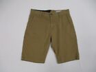 Volcom Shorts Men 30 Casual Solid Chino Adult Brown Stretch Skateboarding