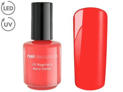 UV Polishgel NEON FLAME 15ml Design Nagel Lack Soak Off LED Gel Farb Nail Rot - Bild 1 von 2