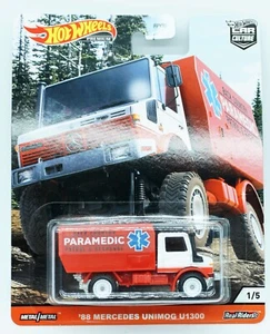 Hot Wheels Premium '88 Mercedes Unimog U1300 Wild Terrain 1/5 Car Culture neu - Bild 1 von 5