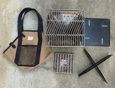 Snow Peak Pack & Carry Tabiki S Fireplace+Grill Bridge+Base Plate+Coal Bed+Bag - Image 1 of 4