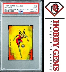 POLARIS PSA 9 1987 Marvel Comic Images History of the X-Men Stickers #42 C2 - Picture 1 of 2