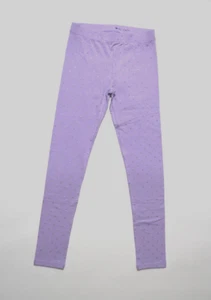 J.CREW CREWCUTS GIRLS PURPLE POLKA DOTS ELASTIC WAIST STRETCH LEGGINGS Sz 5 - Picture 1 of 2