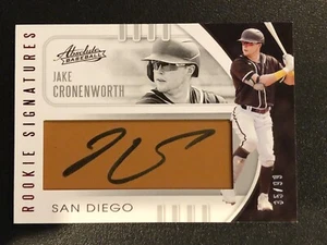 2021 Absolute Memorabilia Jake Cronenworth Autograph RC Serial #/99 ๐ฅ๐ฅ๐ฅ - Picture 1 of 11