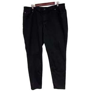 NEW! Ashley Stewart Black Flawless Skinny Jeans Stretch Women's Size 20 20R - Picture 1 of 12
