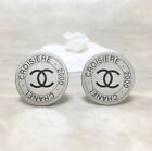 Chanel Earrings Coco Mark 2000 Silver Silver Coin Logo 2