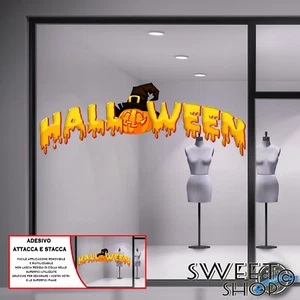 ADESIVO VETRINA HALLOWEEN ATTACCA E STACCA NEGOZIO DECORAZIONE VETRINE HORROR - Picture 1 of 2