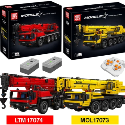 Mould King 17073  17074 Technic Engineering RC STEM Construction Crane Brick Set - Image 1 of 4