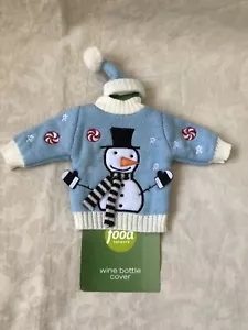 Maglione pupazzo di neve Food Network copertura bottiglia vino nuovo - Foto 1 di 3