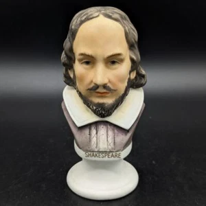 Vintage Lefton China Shakespeare bust Hand Painted Figurine Cottage Grandma core - Picture 1 of 8