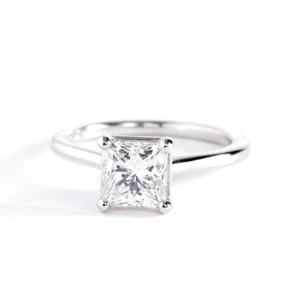 2.00ct Princess Diamond Lab Created Engagement 925 Sterling Silver Ring - Picture 1 of 7