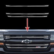 2016-2018 Chevy Silverado 1500 LT Z71 CHROME Snap On Grille Overlay Grill Covers