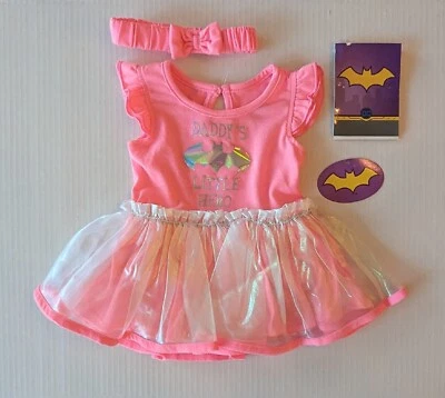 NWT Batgirl Tutu Dress & Headband Pink Size 0-3 Months One-Piece Dress - Image 1 of 4
