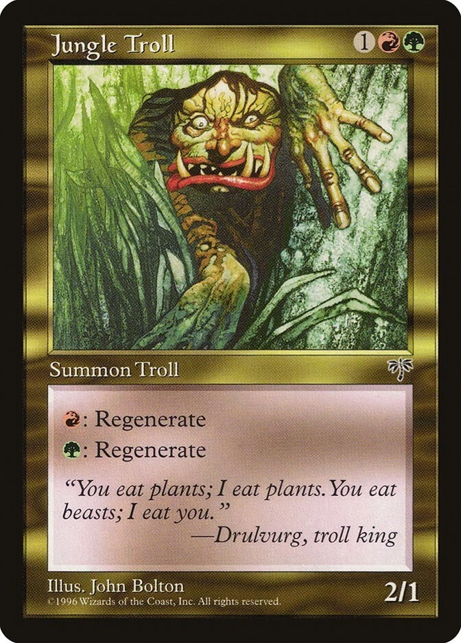 Mirage Jungle Troll MTG Magic the Gathering NM - Image 1 of 1