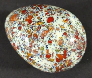Vintage Ceramic Egg Art Pottery Spatter Paint - Picture 1 of 12