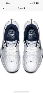 Nike Air Monarch IV Crosstrainer, Waschbar - Weiß Midnight Navy Metallic # NEU - Bild 1 von 7