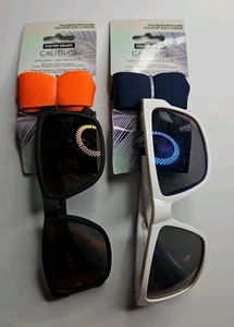 Foster Grant CaliBlue White & Black W/ Strap Sunglasses Set Of 2 - Picture 1 of 3