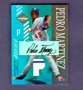 2003 LEAF LIMITED AUTO MONIKERS TEAL JERSEY #99 PEDRO MARTINEZ EXPOS SSP #3/5 - Picture 1 of 2
