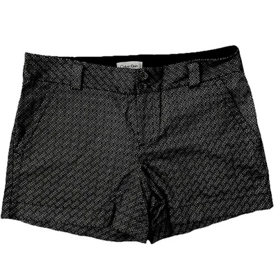 Calvin Klein Women’s Shorts Black & White Geometric Pattern Size 4 EUC - Image 1 of 4