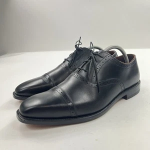 Allen Edmonds Evanston schwarze elegante Oxford-Schuhe aus Leder mit Kappe Größe 9,5 D SCHÖN - Bild 1 von 14
