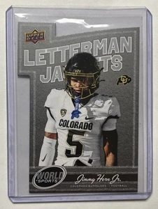 2024 Upper Deck World Of Sports Jimmy Horn Jr. Die-Cut Letterman Rookie Colorado - Bild 1 von 3