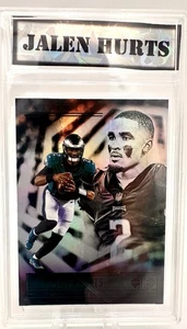 2021 Panini Illusions Jalen Hurts #50 Ungraded Slab Crooked Label - Picture 1 of 2