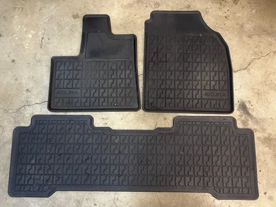 ✅ 2001-2006 Acura MDX OEM черный резиновый всепогодные коврики 3шт передний/2-й ряд - Изображение 1 из 4
