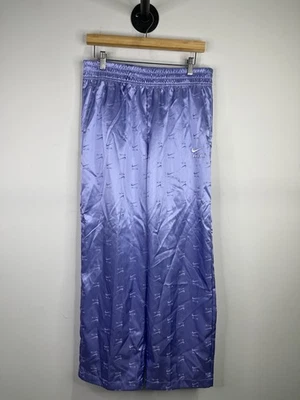 Женские атласные брюки Nike Air размер M с высокой талией светло-фиолетовые широкие брюки для отдыха - Изображение 1 из 4