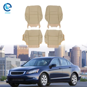 Front Both Side Seat Cover For Honda Accord 2008-2012 Bottom Top Leather Tan - Picture 1 of 15