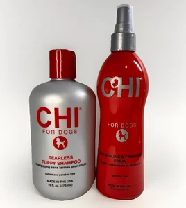 CHI For Dogs Tearless Shampoo 16 Fl Oz & Detangling Finishing Spray 10 Fl Oz - Picture 1 of 7