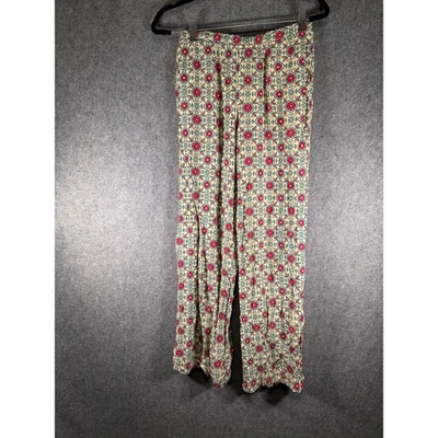 Zara Women's Size S Floral Print Wide Leg Pants Viscose Boho Casual Pants - Image 1 of 4