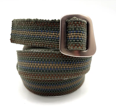 Cinturón de nailon con palmeado Cabela's para hombre 38" unisex verde a rayas hebilla exterior Foto 1 de 4