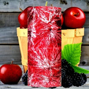 Apples & Blackberries Hand-Poured Pillar Candle Eco-Friendly Clean Burning Vegan - Picture 1 of 12