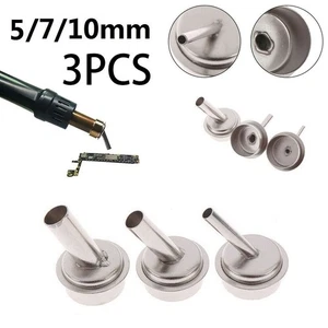 Stainless Steel 45° Angle Nozzle Hot Air SolderingGun Rework Station 3 Pcs - Picture 1 of 12