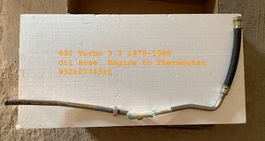 Genuine Porsche 930 3.3 Turbo 1978-1989 Oil Hose 93010774310 New Old Stock - Picture 1 of 16
