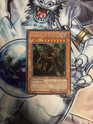 (57) Yugioh Invader of Darkness IOC-111 Secret Rare 1st EDITION HP/DMG - Image 1 of 4