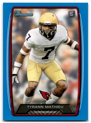 2013 Bowman Blue Tyrann Mathieu Rookie 445/499 Arizona Cardinals #205 - Image 1 of 2