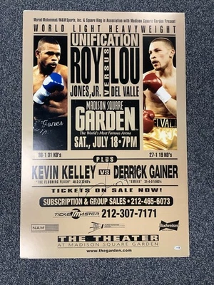 Roy Jones Jr Signed Poster 24x36 Boxing Glove 7/18/98 MSG NYC Autograph HOF JSA - Image 1 of 4