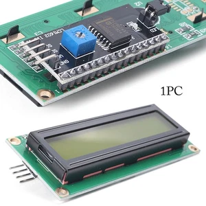 IIC/I2C/TWI/SPI Interfaccia Seriale1602 16X2 Modulo Personaggio Display Giallo Nuovo - Foto 1 di 7