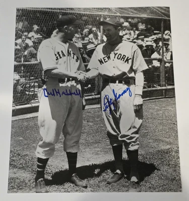 CARL HUBBELL & LEFTY GOMEZ Signed 8x10 Photo-HOF-GIANTS-NEW YORK YANKEES-JSA - Image 1 of 4
