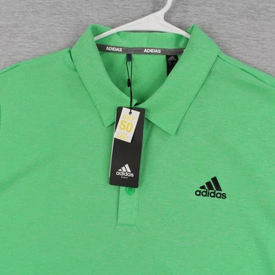 Adidas Golf Polo Shirt Mens Size M Green Polyester Short Sleeve - Image 1 of 4