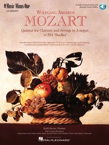 Mozart Quintet in A KV 581 Clarinet Sheet Music Minus One Play-Along Book Audio - Picture 1 of 1