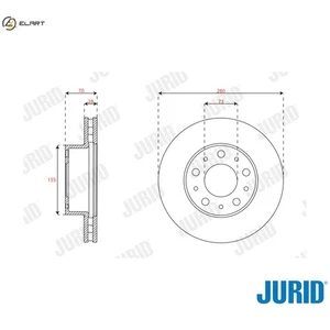 2x BRAKE DISC 563716JC FOR FIAT DUCATO/Bus/Platform/Chassis/Van 2.0L 4HV 2.2L - Picture 1 of 10