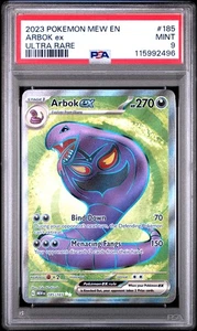 2023 Pokemon Mew En-151 #185 Arbok Ex Ultra Rare PSA 9 - Picture 1 of 2